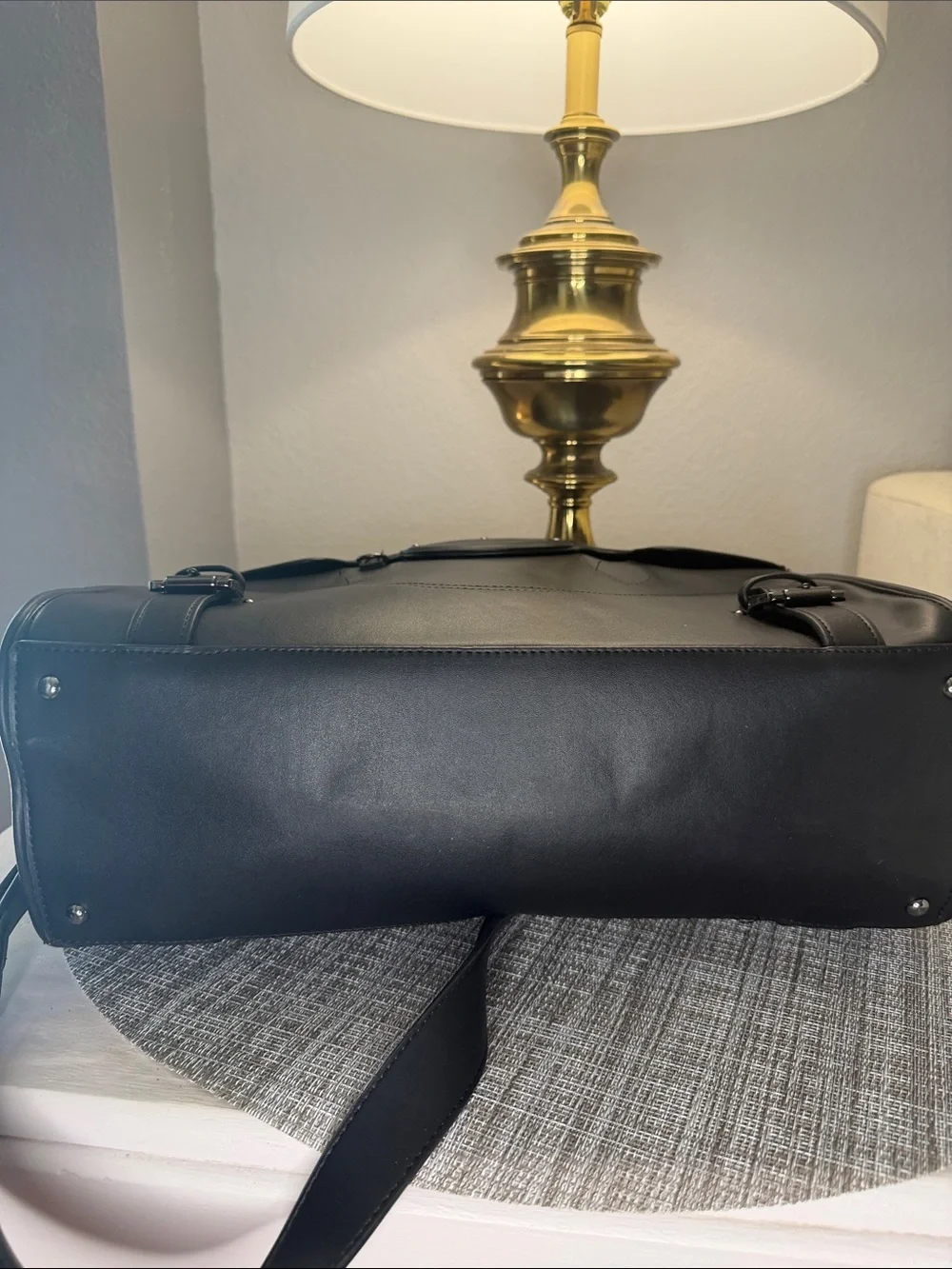 Steve Madden Black Messenger Satchel